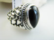 bpe9675 PRZEPIĘKNY OKAZ niesamowicie zdobiona OBRĄCZKA !!! Orientalny Pierścień CUDO Pierścionek Czarny Onyks r.19 Srebro 925 # - 3