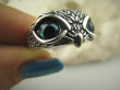 bpe6592 MĄDRE OCZY SOWY - SOWA SYMBOL MĄDROŚCI !!! Orientalny Wygodny Pierścień Sowa Emalia Jubilerska r.25 SREBRO 925 # - 12