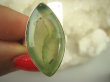 bpe8050 ZIELONA MARKIZA ! Klasyczny Pierścień z naturalnym Prehnitem PREHNIT r.18 Lśniące Srebro 925 Czakra Serca # - 5