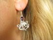 bke1197 Figlarne i przepiękne Ośmiorniczki cudowne kolczyki Ośmiornica - symbolizuje kreatywność, Granaty SREBRO 925 - 6