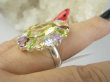 bpee4641 Wooow BOSKO PIĘKNY WIELOBARWNY Lux Pierścień Pierścionek naturalny Cytryn Lemon, Ametyst, Granaty, Oliwin, Blue Topaz r.16 SREBRO 925 # - 6