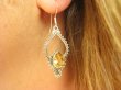 bkee1038 BOSSKO PIĘKNE EGZOTYCZNE !!!!  Lekkie Ażurowe Kolczyki z Cytrynami CYTRYN - kamień antycukrzycowy Srebro 925 - 7