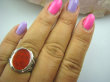 bpe5019 Biżuteria Orientalna !!! Pierścień Sygnet naturalny Karneol - kamień odwagi r.27 (DUŻY  ROZMIAR )  Srebro 925 # - 3