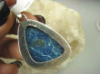 bwe2990 Piękna GALAKTYKA !!! Klasyczny Wisior naturalny niebieski AZURYT - wzmacnia koncentrację Srebro 925 # - 6