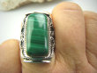 bpe4258 Biżuteria Egzotyczna !!! MALACHIT W ORIENTALNEJ OPRAWIE -  Pierścień MALACHIT - pobudza kreatywność r.18 Srebro 925 # - 4