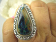 bpe8004 Niezwykły Dotyk Natury Wielobarwny CUD NATURY DUŻY 15g Okaz Pierścień naturalna CHRYZOKOLA I AZURYT r.16 Srebro 925 # - 5