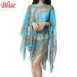 P5 ORIENTALNA PIĘKNOŚĆ 5 W 1 !!!! Pareo, Bluzka, Sukienka, Chusta, Szal w kolorze Niebiesko Błękitnym - rozmiar uniwersalny - 9