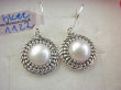 bkee1122 Prześliczne eleganckie Kolczyki Duże białe Perły Hodowlane Perła zdobione Srebro 925 - 6