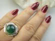 bpe9483 Zielone Cudo  Pierścień Pierścionek zielony Onyks r.17/r.18 Srebro 925 # - 4