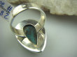 bpe4482 Uff cudowna CHABROWO-ATRAMENTOWA  KROPLA Klasyczny Pierścień AZURYT Z CHRYZOKOLĄ RZADKOŚĆ r.21/ r.22 Srebro 925 # - 9