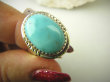 bpe8524 Niezwykły OKAZ Pierścień naturalny TURKUS ARIZONA Turkusy r.21/ r.22 egzotyczne Srebro 925 # - 5