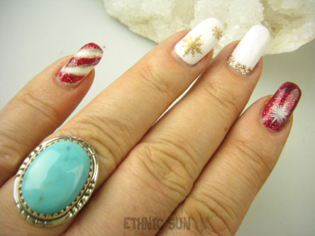 bpe8524 Niezwykły OKAZ Pierścień naturalny TURKUS ARIZONA Turkusy r.21/ r.22 egzotyczne Srebro 925 #