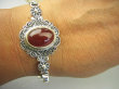 bb3514 DUŻA PIĘKNA Księżna BRANSOLETA 26G Bangla z możliwością odpinania czerwony ONYKS regeneruje SERCE, EGZEMY, PAMIĘĆ Srebro 925 # - 5