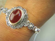 bb3514 DUŻA PIĘKNA Księżna BRANSOLETA 26G Bangla z możliwością odpinania czerwony ONYKS regeneruje SERCE, EGZEMY, PAMIĘĆ Srebro 925 # - 7