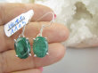 bkee1113 Szmaragdowe Lśniące Kolczyki ze Szmaragdami - SZMARAGD INDYJSKI Szmaragdy Srebro 925 - 3