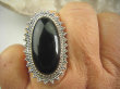 bpe7195 Piękny Egzotyczny pierścień czarny Onyks regeneruje SERCE, EGZEMY, PAMIĘĆ r.16 Srebro 925 # - 4