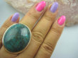 bpe4967 Naturalny TURKUS ciemny morski kolor W LŚNIĄCYM SREBRZE !!! KLASYCZNY Duży 24 g ! Pierścień TURKUS turkusowy  TURKUSY r.15/r.16 Srebro 925 # - 5