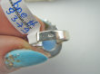 bpe9379 LANDRYNKA Piękny Egzotyczny Pierścień Pierścionek niebieski CHALCEDON czakra gardła (TARCZYCA) r.17 Srebro 925 # - 9
