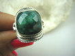 bpee3357 SZMARAGDOWY KLEJNOT !!!! Pierścień Zielony Szmaragd Indyjski Szmaragdy r.14 Srebro 925 # - 5
