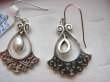 bkee1025 Orientalne Uwodzicielki !!! Ażurowe Lekkie Kolczyki z Perłami Białe Perły Srebro 925 - 7