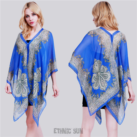 P2 ORIENTALNA PIĘKNOŚĆ 5 W 1 !!!! Pareo, Bluzka, Sukienka, Chusta, Szal Chabrowy - rozmiar uniwersalny