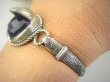 bb3728 NOWOŚĆ !!! Pięknie zdobiona OTWIERANA BRANSOLETA 31 g Bransoletka Bangla z możliwością odpinania na szczuple dłonie Ametyst Srebro 925 # - 4