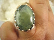 bpe6239 DRAPIEŻNY PAZUR !!!! CUDO Duży 20 G! PIERŚCIEŃ z podwójną szeroką obrączką Zielony Prehnit - czakra serca r.19 Srebro 925 # - 4