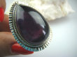 bpe4927 Kolos  3.9 cm 23 g Ogromny Pierścień z  niezwykłym OKAZEM  Ametystu  AMETYST Kamień Mądrości r.15 Srebro 925 (migrena bezsenność ) # - 10