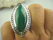 bpe3491 ZABÓJCZO PIĘKNY KOLOS Masywny 25 gramów ORIENTALNY  Pierścień z naturalnym malachitem MALACHIT r.21/ r.22 Srebro 925 # - 4