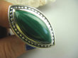 bpe3491 ZABÓJCZO PIĘKNY KOLOS Masywny 25 gramów ORIENTALNY  Pierścień z naturalnym malachitem MALACHIT r.21/ r.22 Srebro 925 # - 5