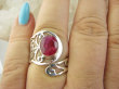 bpee4388 Rubinowy Artysta Ażurowy Regulowany Pierścień Pierścionek Rubin Indyjski Rubiny r.14, r.15, r.16 szeroka obrączka Srebro 925 - 6