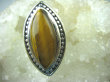 bpe5506 KOLOS DUŻY Pierścień Tygrysie Oko Wspomaga Oczy Astma Krążenie i TRAWIENIE r.18/ r.19 Srebro 925 # - 7