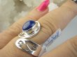 bpe9313 Artystyczny Ażurowy Lśniący Regulowany Pierścień Pierścionek Lapis Lazuli r.17, r.18, r.19 szeroka obrączka Srebro 925 - 3