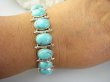 bb3803 CUDOWNA Duża 29 g!! Bransoleta Bransoletka z Naturalnymi Turkusami - 8 sztuk !!! Turkus ARIZONA Turkusy Srebro 925 # - 4