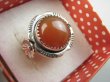 bpe9579 Biżuteria Orientalna Delikatna piękność śliczny Pierścień Pierścionek czerwony Onyks r.15 Srebro 925 # - 7