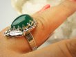 bpe9145 ZIELONA ROZKOSZ Pierścień Pierścionek zielony Onyks r.21 Srebro 925 # - 5