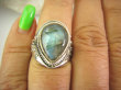 bpe6994 MAX BLASK Przepiękny Delikatny Pierścień Labradoryt Spektrolit kamień Zorzy Polarnej r.15 Srebro 925 # - 5