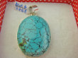 bwe3768 Klasyczny GRUBY Duży 20G Okaz Wisior Zawieszka naturalny TURKUS opiekun ciała i duszy Turkusy Srebro 925 # - 8