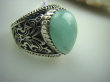 bpe4983 Motyl -symbol siły i niezależności Wygodny PIERŚCIEŃ Amazonit - Kamień Marzeń i realizacji r.21 zdobiona obrączka Srebro 925 # - 3