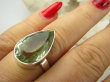 bpee4167 LUX CUDOWNY Pierścień Pierścionek z zielonym Ametystem Rzadkość Zielony AMETYST r.17 Srebro 925 # - 2
