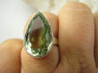 bpee4167 LUX CUDOWNY Pierścień Pierścionek z zielonym Ametystem Rzadkość Zielony AMETYST r.17 Srebro 925 # - 6