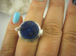 bpe6315 Biżuteria Orientalna !!! Sekretnik Otwierany Pierścień zdjęcia lub marzenia Granatowy LAPIS LAZULI r.15 Srebro 925 # - 3