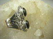 bpe6490 Piękny Egzotyczny Pierścień KWARC DYMNY KAMIEŃ ANTYSTRESOWY I USPOKAJAJĄCY r.18/r.19 Srebro 925 # - 4