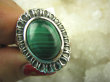 bpe6497 Piękny Egzotyczny Pierścień z Malachitem zielony MALACHIT - pobudza kreatywność r.17/ r.18 Srebro 925 # - 2