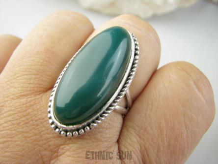 bpe9452 KOJĄCY Pierścień Pierścionek AWENTURYN uczy kochać życie , koi nerwy, chroni przed negatywnymi ludzmi r.21/ r.22 Srebro 925 #