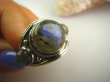 bpe3033 Biżuteria Orientalna !!! Oksydowany Pierścień Obrączka Labradoryt Spektrolit kamień Zorzy Polarnej r.21 Srebro 925 # - 11