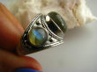 bpe3033 Biżuteria Orientalna !!! Oksydowany Pierścień Obrączka Labradoryt Spektrolit kamień Zorzy Polarnej r.21 Srebro 925 # - 3