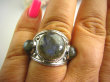 bpe3033 Biżuteria Orientalna !!! Oksydowany Pierścień Obrączka Labradoryt Spektrolit kamień Zorzy Polarnej r.21 Srebro 925 # - 6