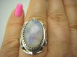 bpe4286 Biało chabrowo niebieski Pierścień Kamień Księżycowy r.19Srebro 925 # - 5