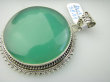 bwe3811 Niesamowity Piękny OKAZ 29 g !!! Duży Wisior Zawieszka ZIELONY ONYKS - regeneruje SERCE, EGZEMY, PAMIĘĆ Srebro 925 # - 5